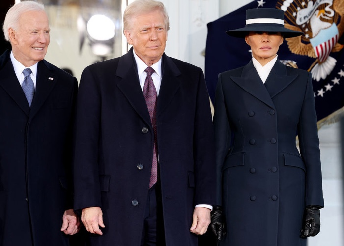 メラニア夫人着用ブランド アダム・リップス wheatleigh coat トランプ大統領の就任式で、メラニア夫人がまとったコートの